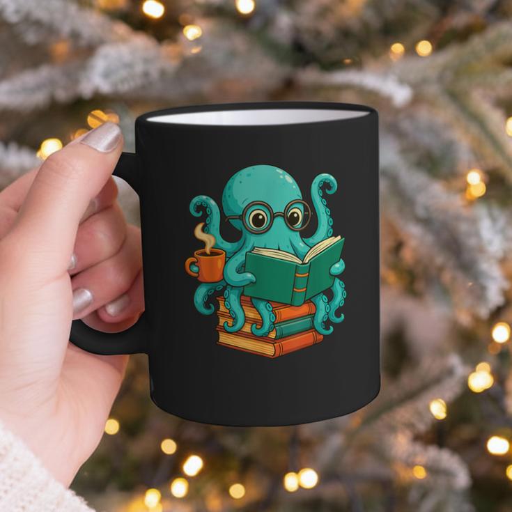 Octopus Reading Book Reading Bookworm Reader Graphic Print Coffee Mug
