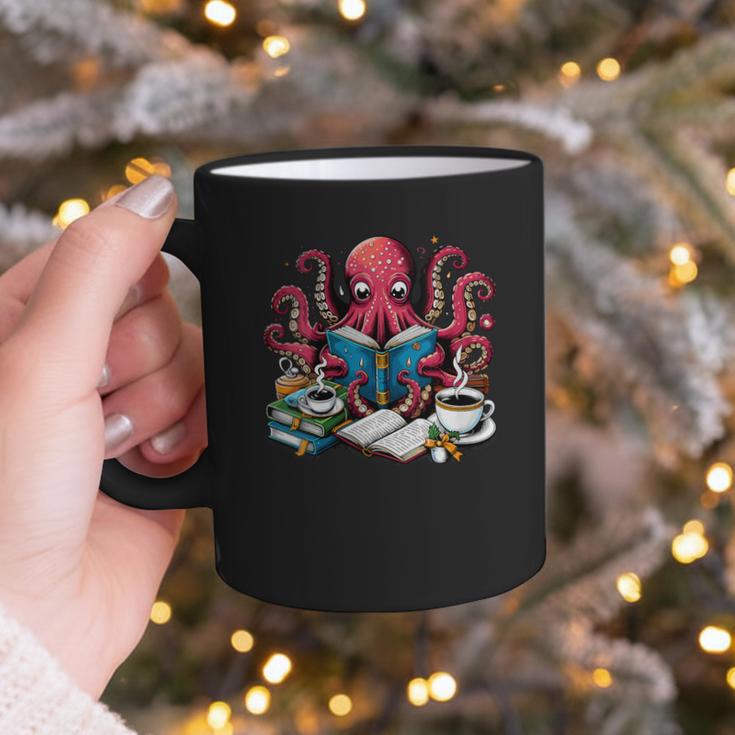 Octopus Reading Book Coffee Lover Bookaholic Bookworm Reader Graphic Print Coffee Mug Octopus Reading Book Coffee Lover Bookaholic Bookworm Reader Graphic Print Coffee Mug