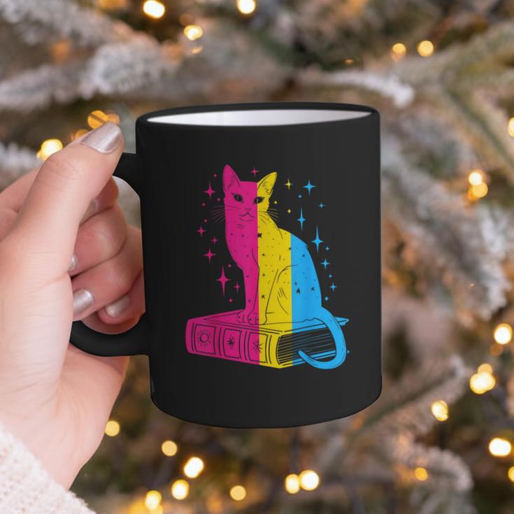 Pansexual Pride Celestial Cat Sitting Book LGBTQ Pan Colors Men Women Graphic Print Coffee Mug Pansexual Pride Celestial Cat Sitting Book LGBTQ Pan Colors Men Women Graphic Print Coffee Mug
