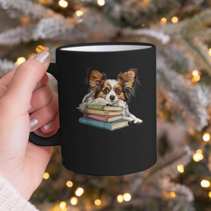 Papillon Books Reading Dog Breed Graphic For Men Women Kids Graphic Print Coffee Mug