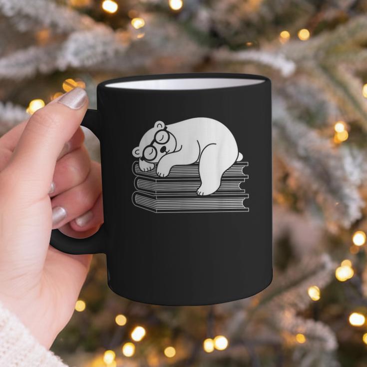Polar Bear Reading Book Pajama Sleep Graphic Print Coffee Mug
