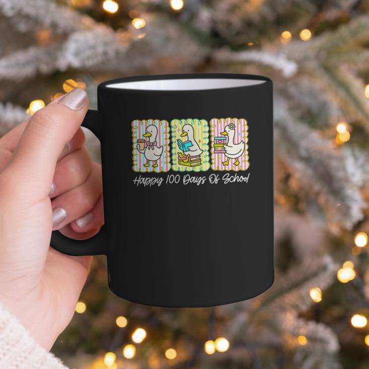 Preppy 100 Days Of School Goose Coffee Books Teacher Life Graphic Print Coffee Mug