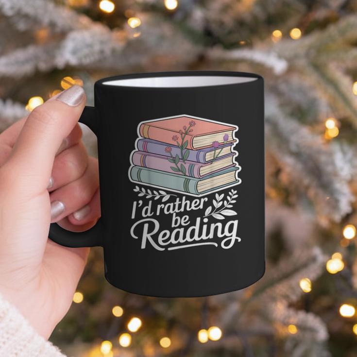 Rather Be Reading Book Lover Stack Graphic Print Coffee Mug