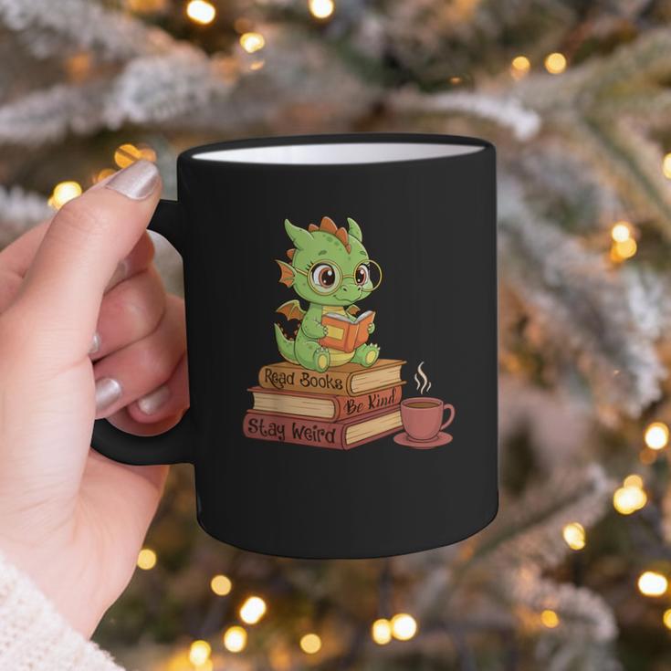 Read Books Be Kind Stay Weird Reading Bookworm Reader Graphic Print Coffee Mug