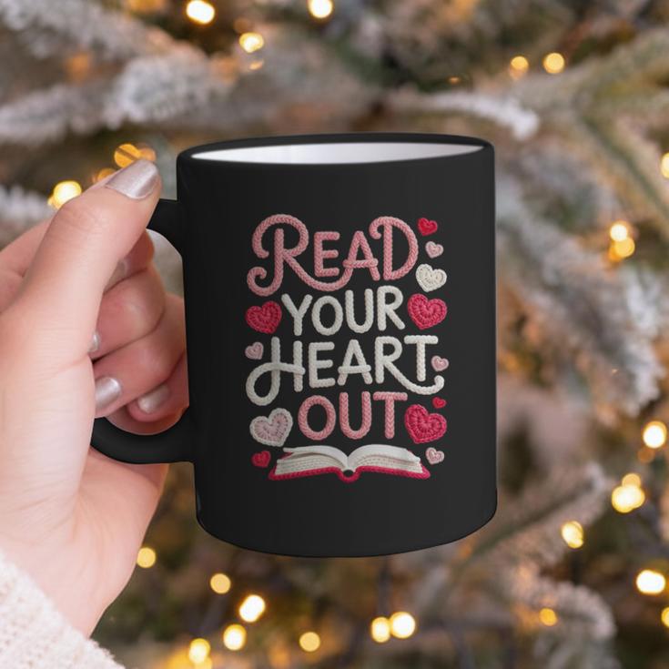 Read Your Cute Heart Out Teacher Librarian Love Reading Book Graphic Print Coffee Mug