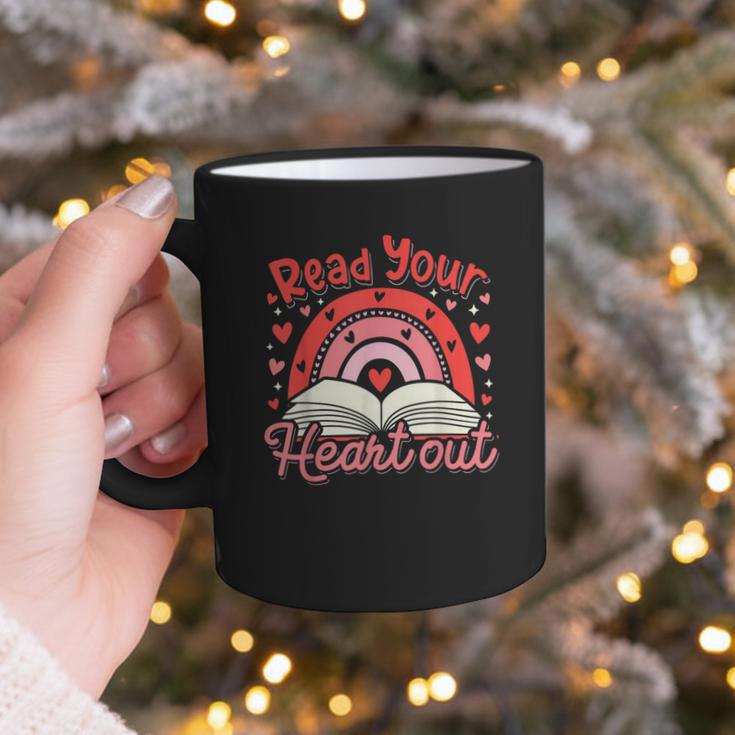 Read Your Heart Out Book Valentines Day Reading Teacher Graphic Print Coffee Mug
