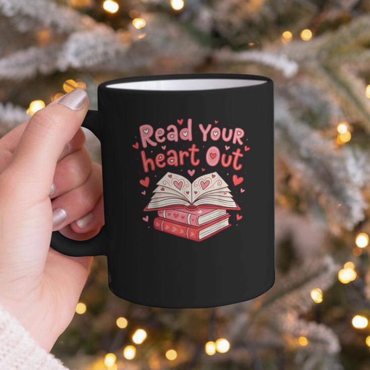 Read Your Heart Out Teacher Valentines Day Book Lover Graphic Print Coffee Mug Read Your Heart Out Teacher Valentines Day Book Lover Graphic Print Coffee Mug