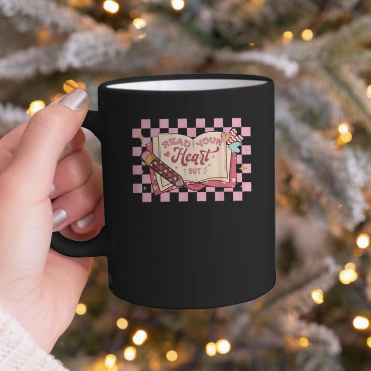 Read Your Heart Out Valentine Reading Book Teacher Student Graphic Print Coffee Mug Read Your Heart Out Valentine Reading Book Teacher Student Graphic Print Coffee Mug