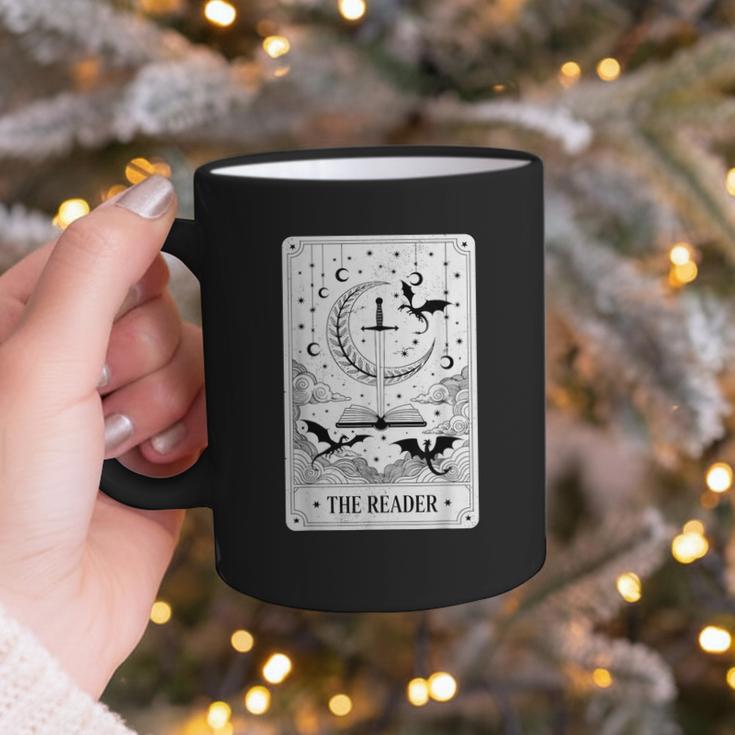 The Reader Tarot Card Bookworm Books Lover Dragon Librarians Graphic Print Coffee Mug