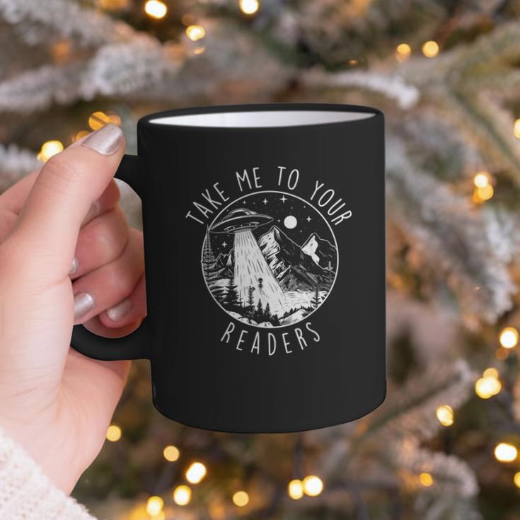 Take Me To Your Readers Book Lover Reading Bookworm Graphic Print Coffee Mug