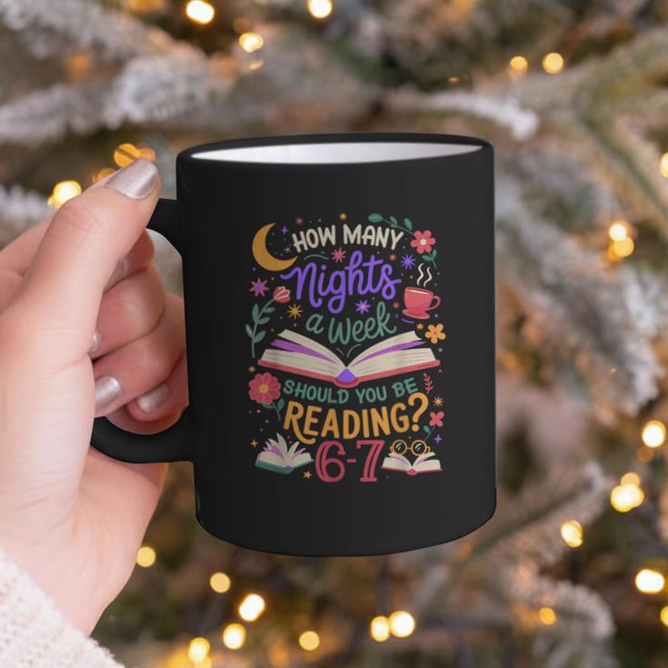 Reading 6 7 Meme Six Seven Cozy Book Lover Teacher Graphic Print Coffee Mug