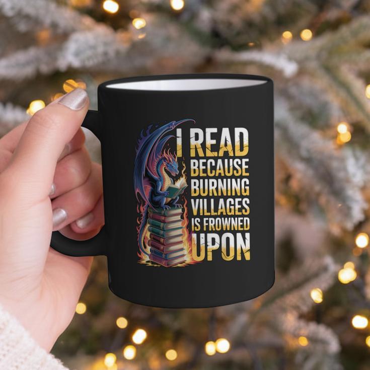 Reading Bookish Dragon Fantasy Graphic Print Coffee Mug