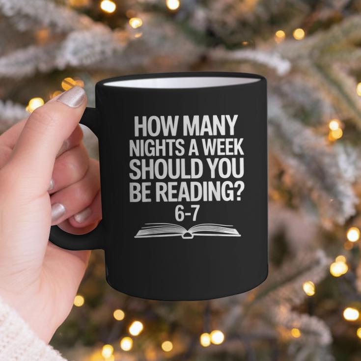Reading Meme 6 To 7 Nights a Week Book Appreciation Graphic Print Coffee Mug