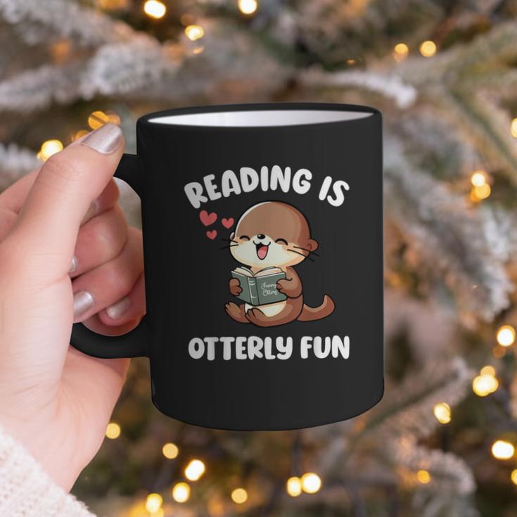 Reading Is Otterly Fun Otter Bookworm Book Lover Librarian Graphic Print Coffee Mug