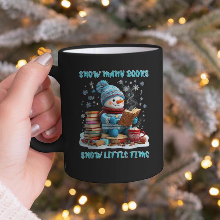 Reading Snow So Many Books Christmas Snow Little Time Graphic Print Coffee Mug