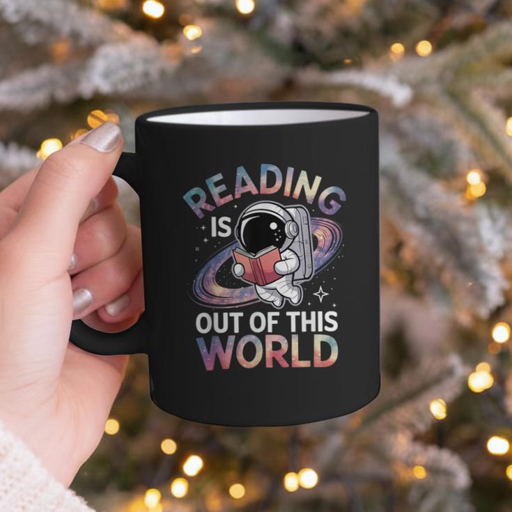 Reading Is Out Of This World Space Book Lover Graphic Print Coffee Mug