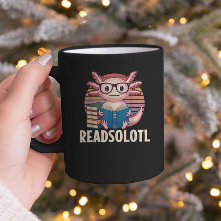 Readsolotl Axolotl Reading Book Lover Kawaii Bookworms Graphic Print Coffee Mug
