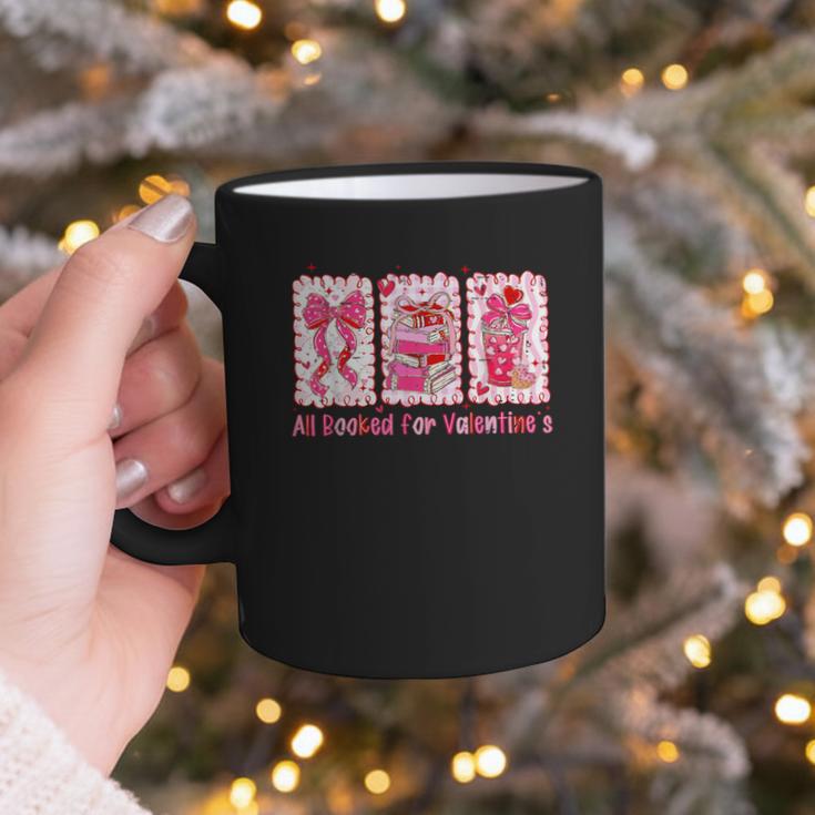 Retro Coquette Bow All Booked For Valentines Book Lover Cute Graphic Print Coffee Mug Retro Coquette Bow All Booked For Valentines Book Lover Cute Graphic Print Coffee Mug