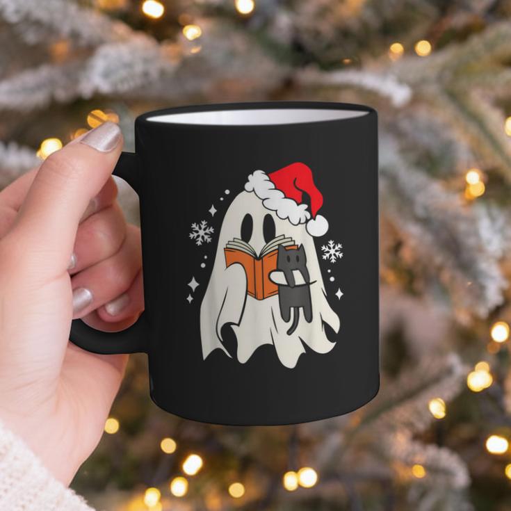 Retro Ghost Reading Book With Cat Bookish Club Christmas Men Women Kids Graphic Print Coffee Mug Retro Ghost Reading Book With Cat Bookish Club Christmas Men Women Kids Graphic Print Coffee Mug