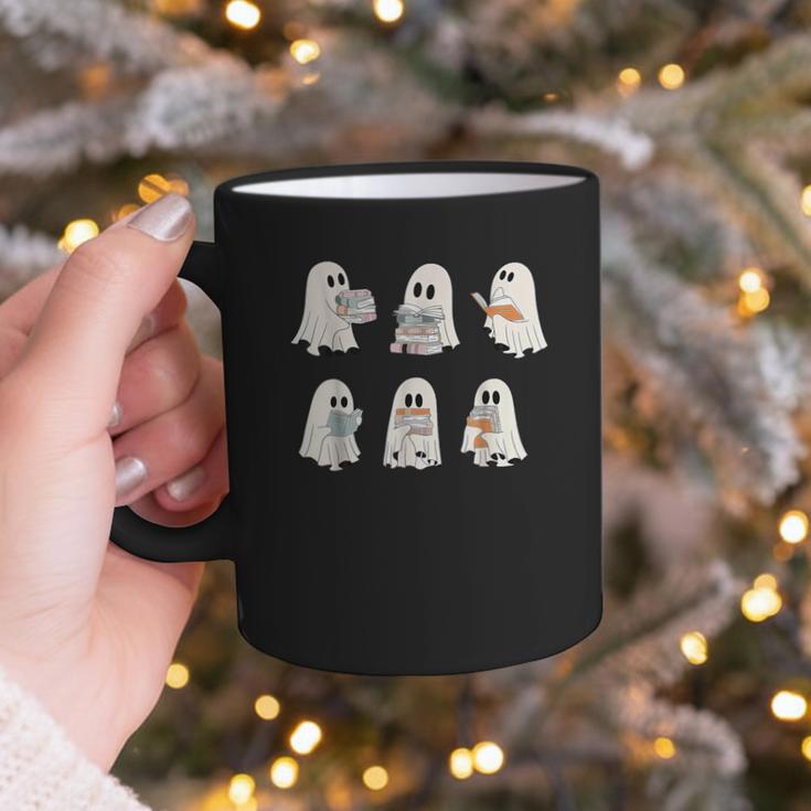 Retro Ghost Reading Books Halloween Bookish Ghost Bookworm Graphic Print Coffee Mug Retro Ghost Reading Books Halloween Bookish Ghost Bookworm Graphic Print Coffee Mug