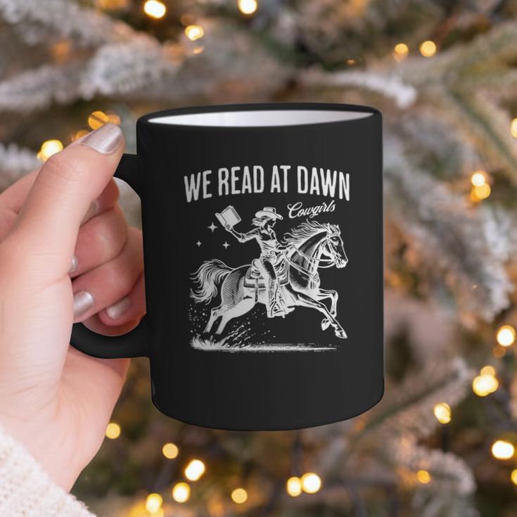 Retro We Read At Dawn Cowgirl Western Librarian Book Lover Graphic Print Coffee Mug Retro We Read At Dawn Cowgirl Western Librarian Book Lover Graphic Print Coffee Mug