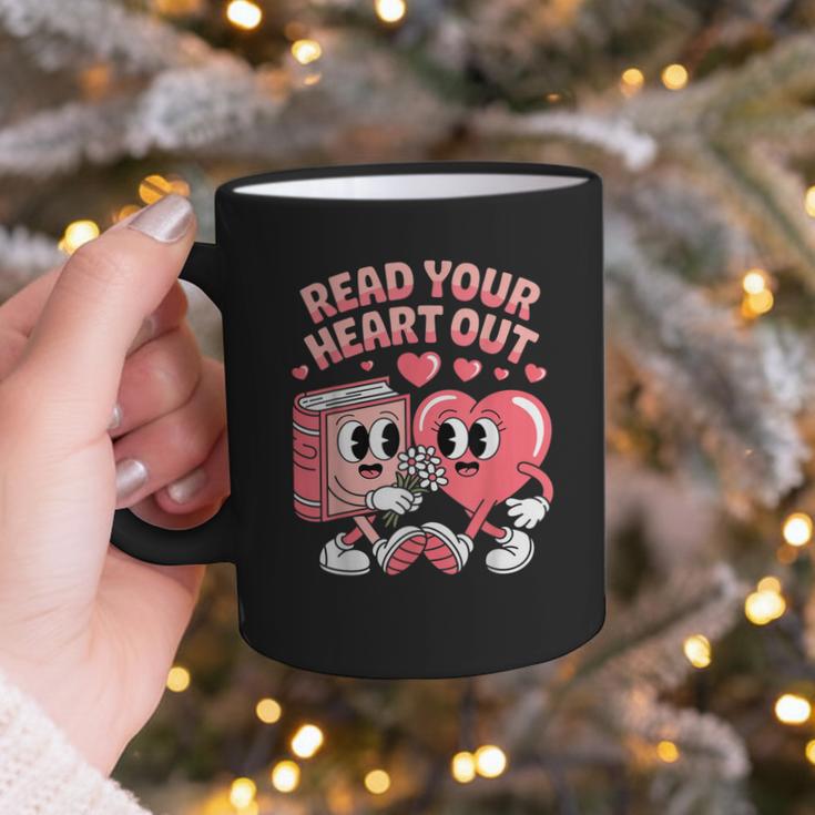 Retro Read Your Heart Out Valentine's Day Teacher Book Lover Graphic Print Coffee Mug Retro Read Your Heart Out Valentine's Day Teacher Book Lover Graphic Print Coffee Mug