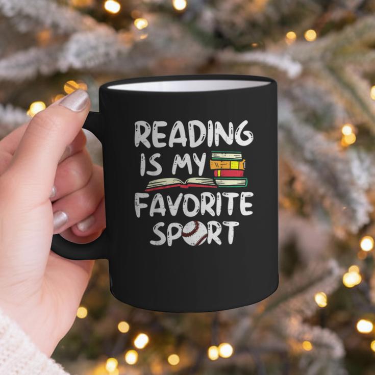 Retro Reading Is My Favorite Sport Baseball World Book Day Graphic Print Coffee Mug
