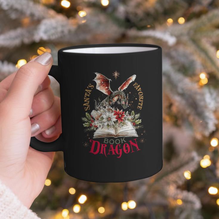 Santa's Favorite Book Dragon Christmas Magic Graphic Print Coffee Mug Santa's Favorite Book Dragon Christmas Magic Graphic Print Coffee Mug