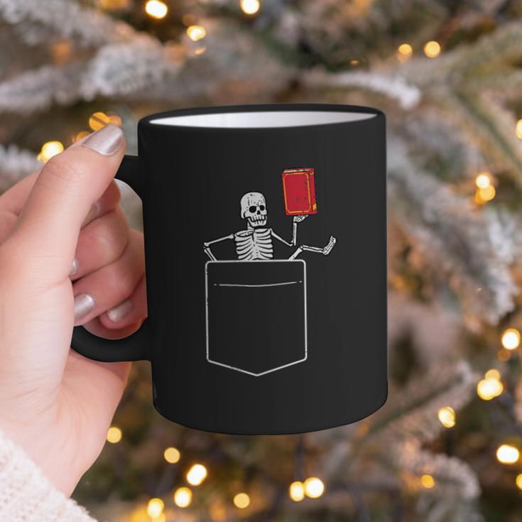 Skeleton Books Read Book Reading Librarian Across America Graphic Print Coffee Mug