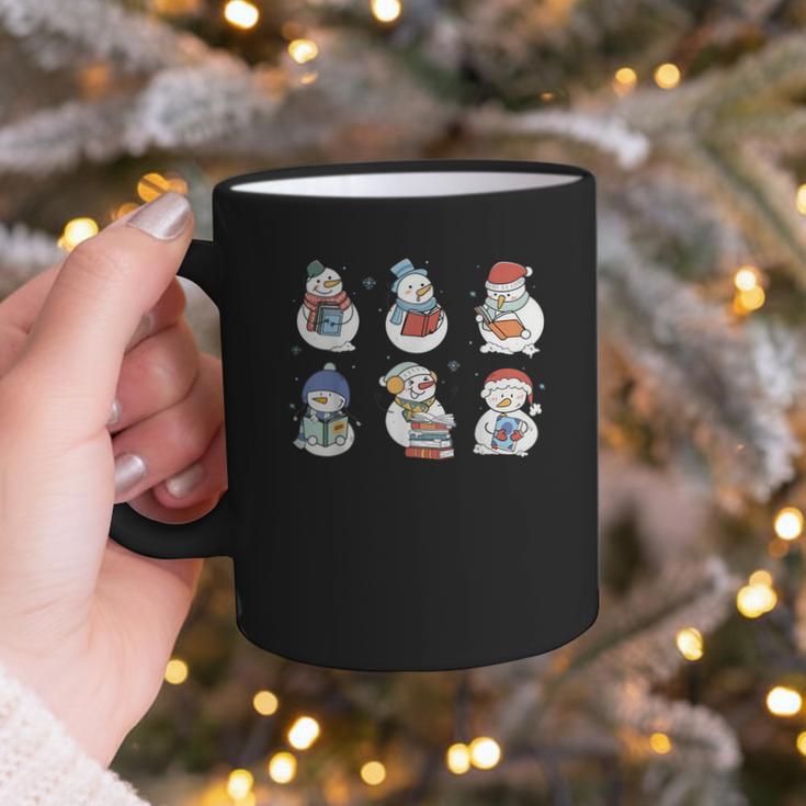 Snowman Reading Book Santa Christmas Bookish Teacher Graphic Print Coffee Mug Snowman Reading Book Santa Christmas Bookish Teacher Graphic Print Coffee Mug