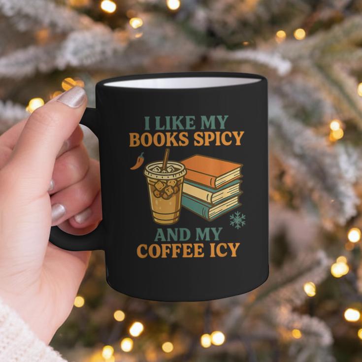 Spicy Books And Iced Coffee Book Lover Smut Reader Graphic Print Coffee Mug