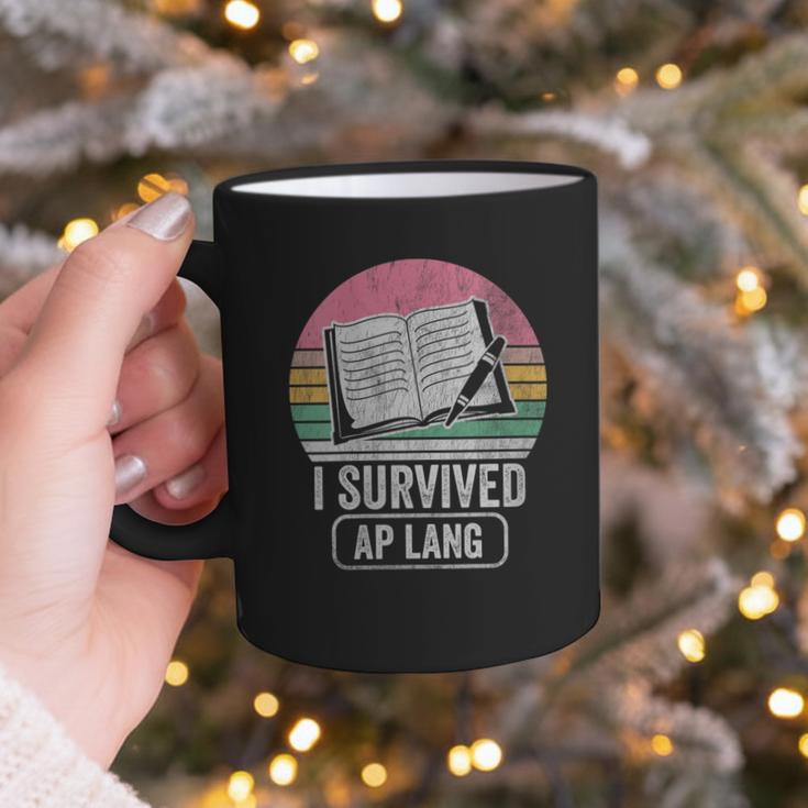 I Survived AP Lang Retro Book Graphic Graphic Print Coffee Mug I Survived AP Lang Retro Book Graphic Graphic Print Coffee Mug