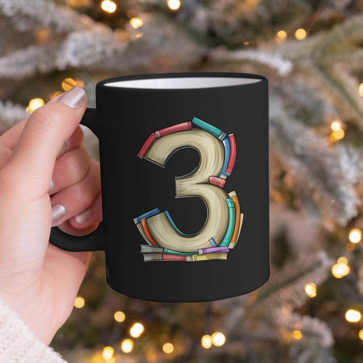 Toddler 3rd Birthday Books Themed 3 Year Old Boys Kids Girls Graphic Print Coffee Mug
