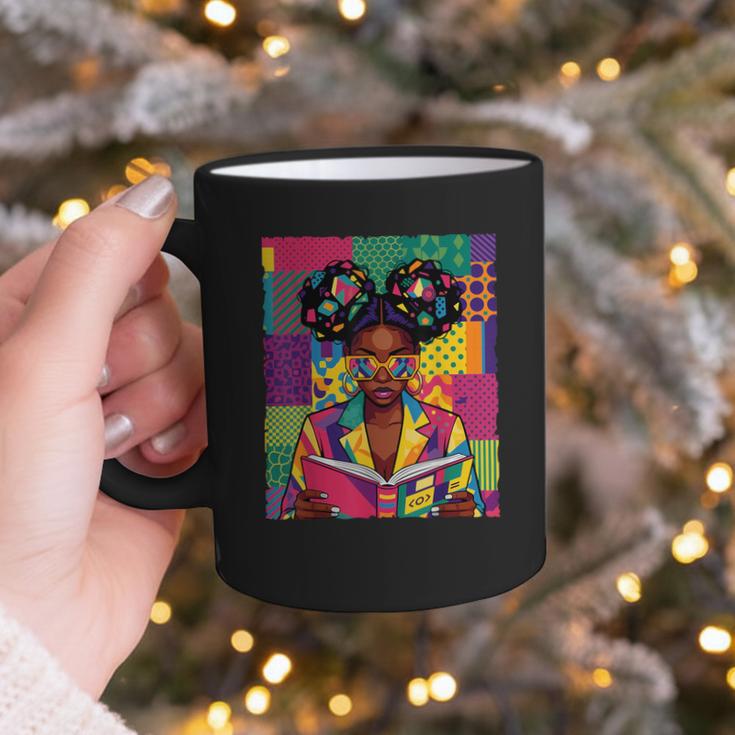 History Month Educated Black Women Girls Reading Book Graphic Print Coffee Mug