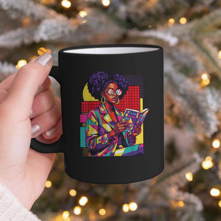History Woman Reading Book Geometric Girl Educated Graphic Print Coffee Mug
