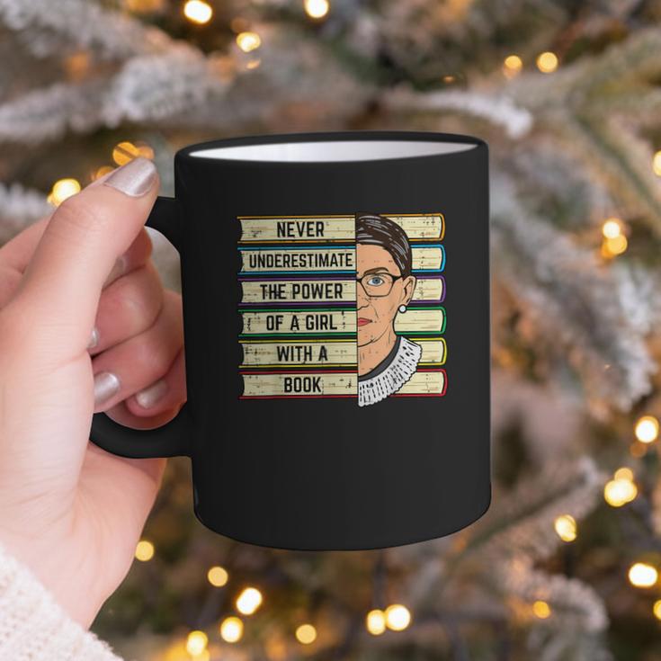 Never Underestimate Girl Read Book Reading Librarian Women Graphic Print Coffee Mug