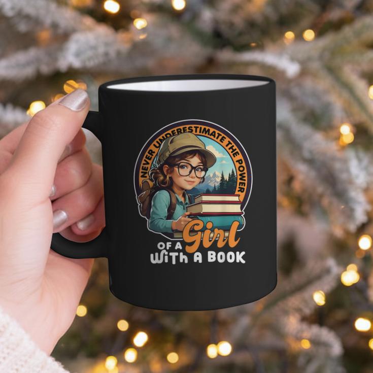 Never Underestimate The Power Of a Girl With a Book Reading Graphic Print Coffee Mug