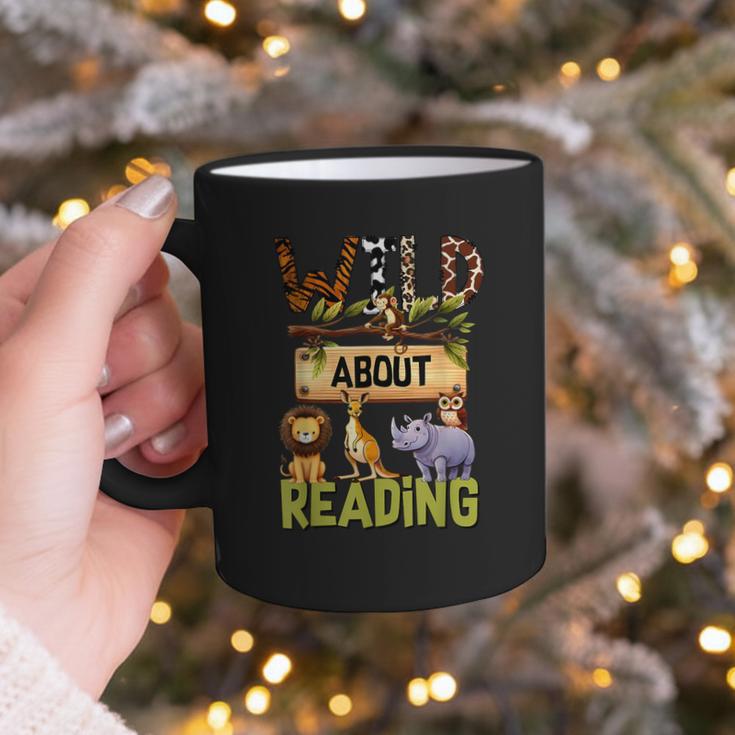 Wild About Reading Reading Books And Bookworm Library Day Graphic Print Coffee Mug