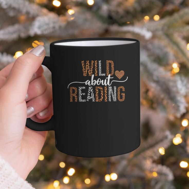 Wild About Reading Books Reader Lover Librarian Bookworm Graphic Print Coffee Mug