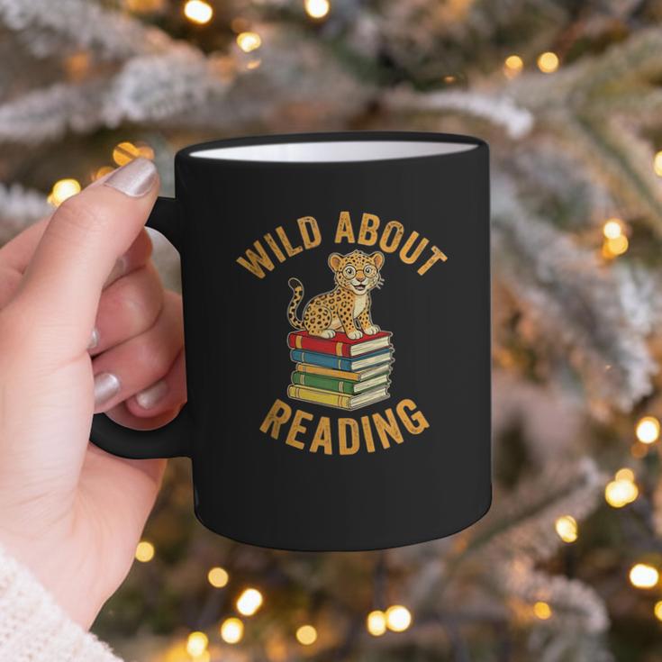 Wild About Reading Cute Leopard Teacher Kids Book Lover Graphic Print Coffee Mug Wild About Reading Cute Leopard Teacher Kids Book Lover Graphic Print Coffee Mug