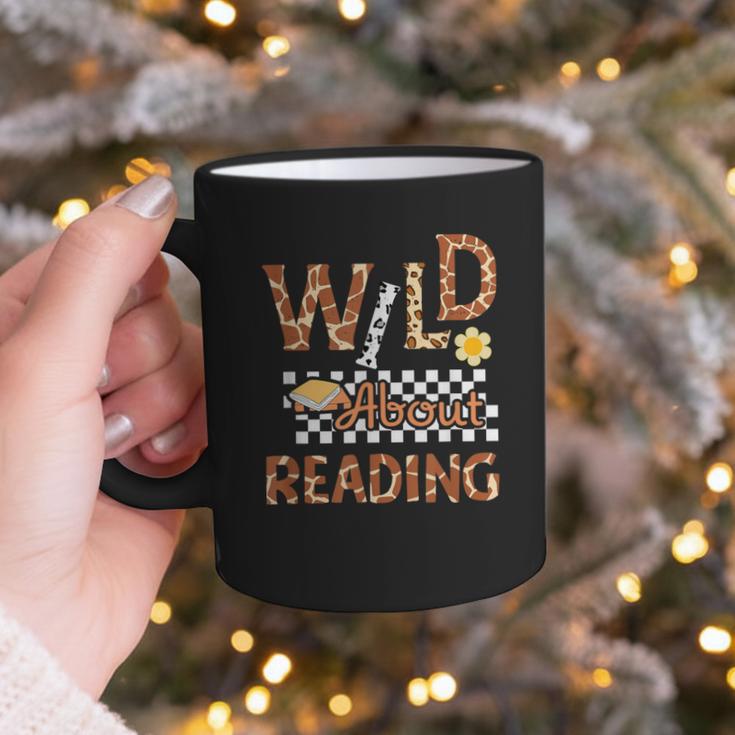 Wild About Reading Teacher Reading Books Back To School Graphic Print Coffee Mug