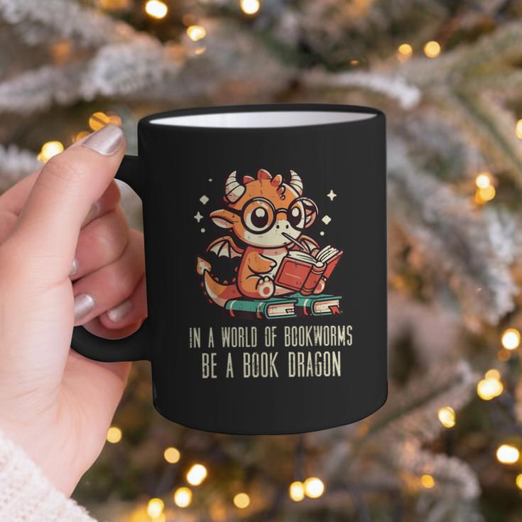 In World Of Bookworms Be Book Dragon Cute Women Kids Men Graphic Print Coffee Mug
