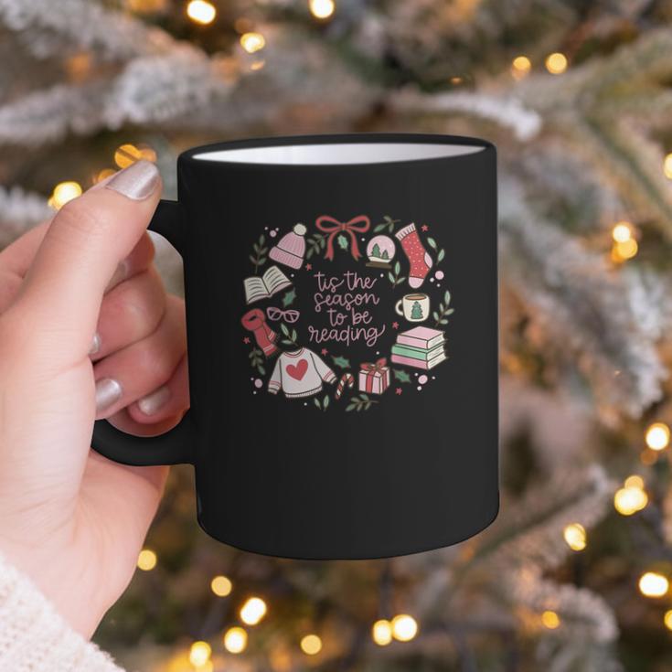 Xmas Tis The Season To Be Reading Books Pajamas Graphic Print Coffee Mug Xmas Tis The Season To Be Reading Books Pajamas Graphic Print Coffee Mug