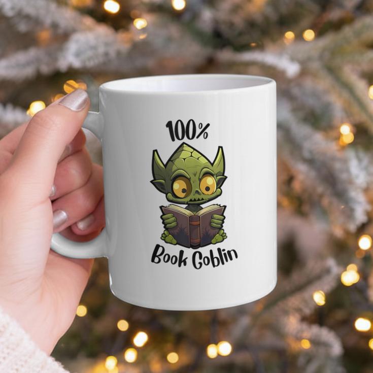 100 Book Goblin Cute Book Reader And Library Lover Graphic Print Coffee Mug
