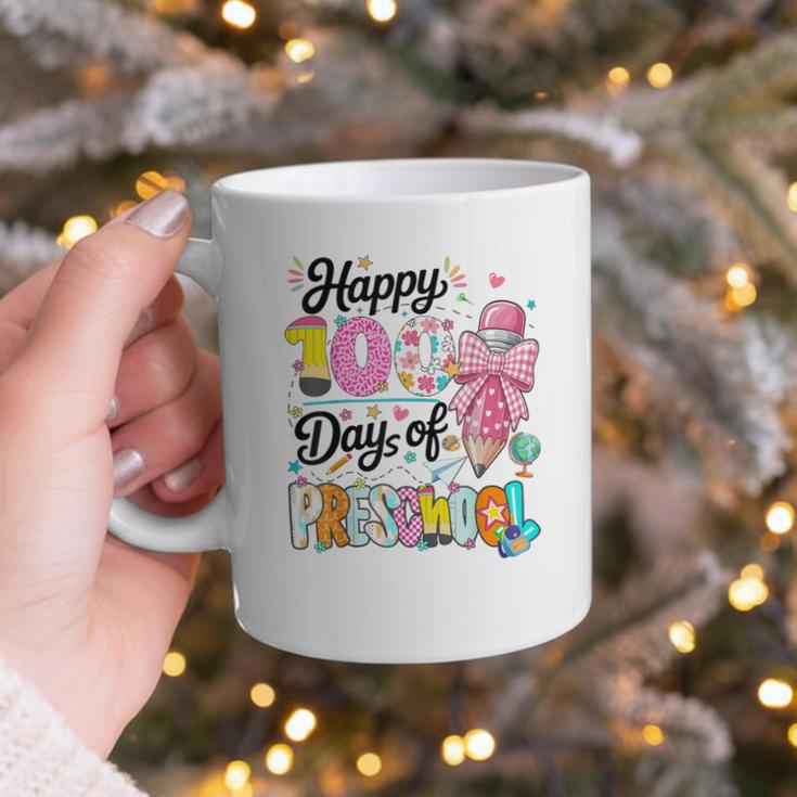 100th Day Of School Teacher Books 100 Days Of Preschool Girl Graphic Print Coffee Mug