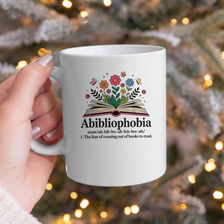 Abibliophobia Noun The Fear Of Running Out Of Books To Read Graphic Print Coffee Mug