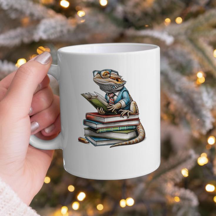 Bearded Dragon Reading Books Matching Bookworm Librarian Graphic Print Coffee Mug Bearded Dragon Reading Books Matching Bookworm Librarian Graphic Print Coffee Mug