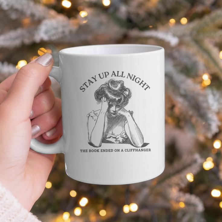 The Book Ended On a Cliffhanger Cute Book Lover Teach Graphic Print Coffee Mug