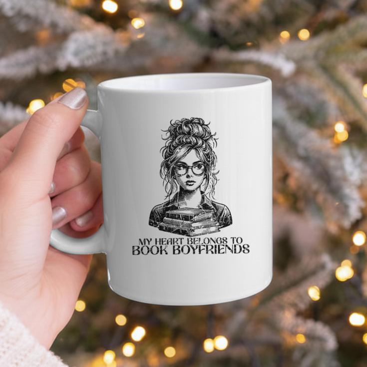 Book Lover Bent Over a Book Graphic Print Coffee Mug