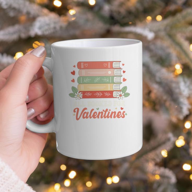 All Booked For Valentines Retro Book Lover Teacher Bookworm Premium Tri-Blend Graphic Print Coffee Mug